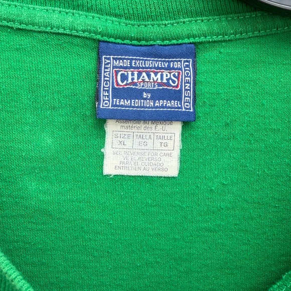 Vintage Champ Sports Notre Dame Fighting Irish Green XL Crewneck T-Shirt T3 - Picture 5 of 6